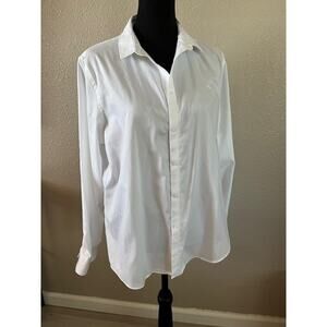 Lauren Ralph Lauren Non-Iron White Collared Button-Down - Size XL